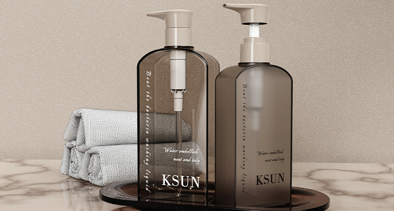 定制丨平斜肩沐浴露瓶